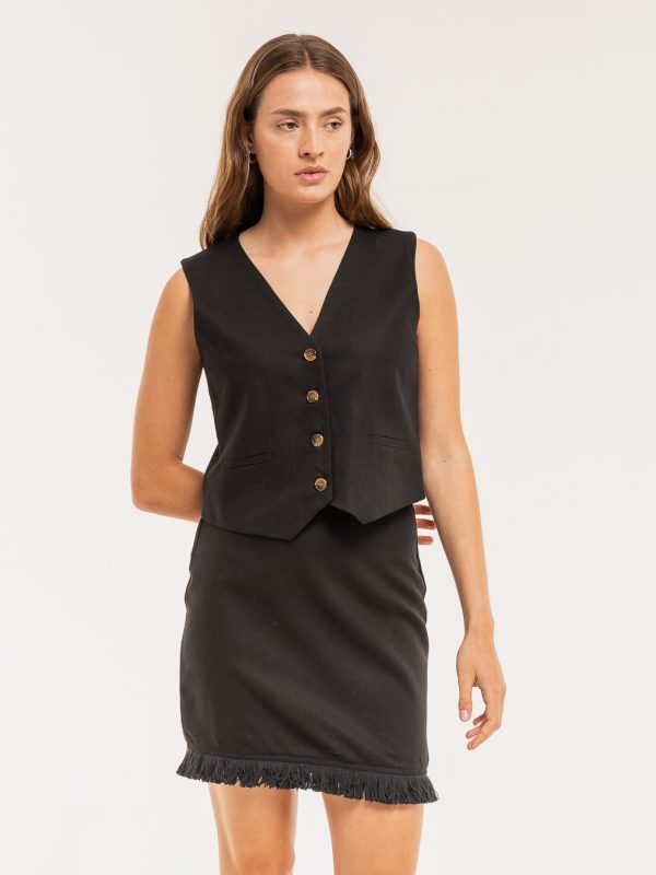 Chaleco JAZMÍN - Negro, S/M
